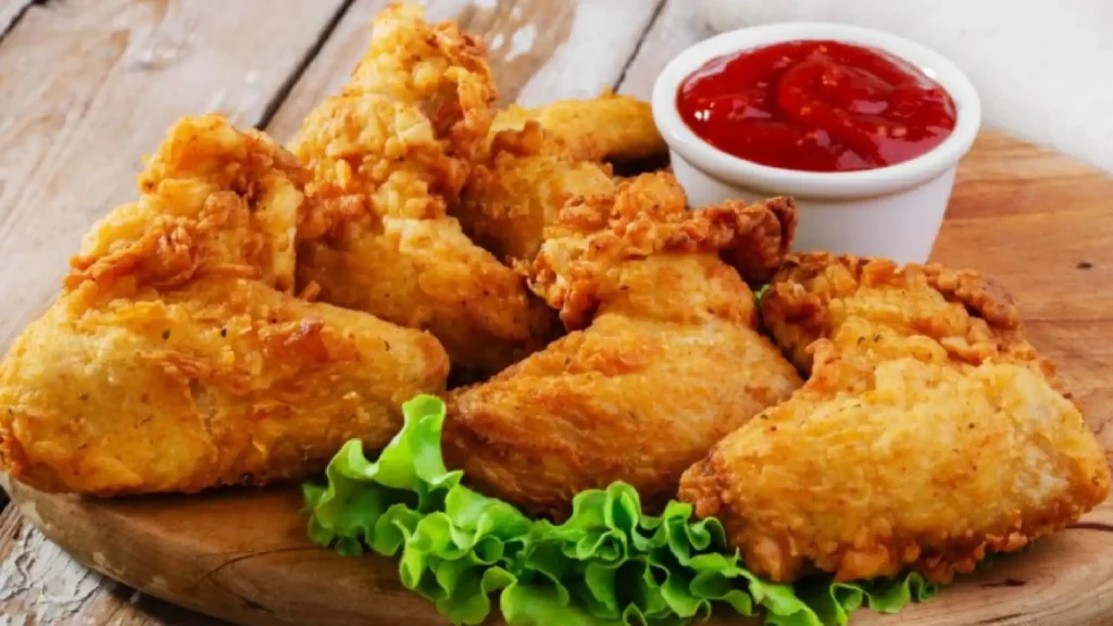 double-fried chicken wings